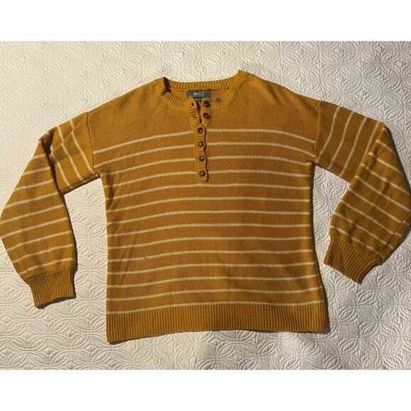 Cute yellow striped sweater by Marled
Size small 
Good condition - Picture 3 of 8
